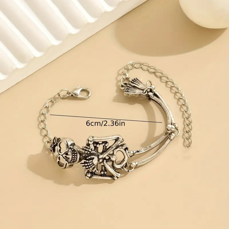 Exaggerated Skull Human Bracelet Fashion Halloween Hand Jewelry - Exaggerated Skull Bracelet for Fashionable Halloween