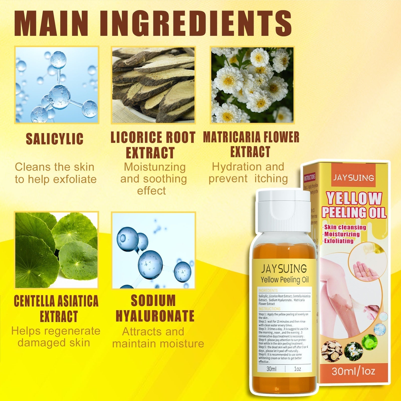 Exfoliating and Whitening Body Care Kit for Yellow Skin Moisturizing 30ml - Teleplus whitening body care yellow skin