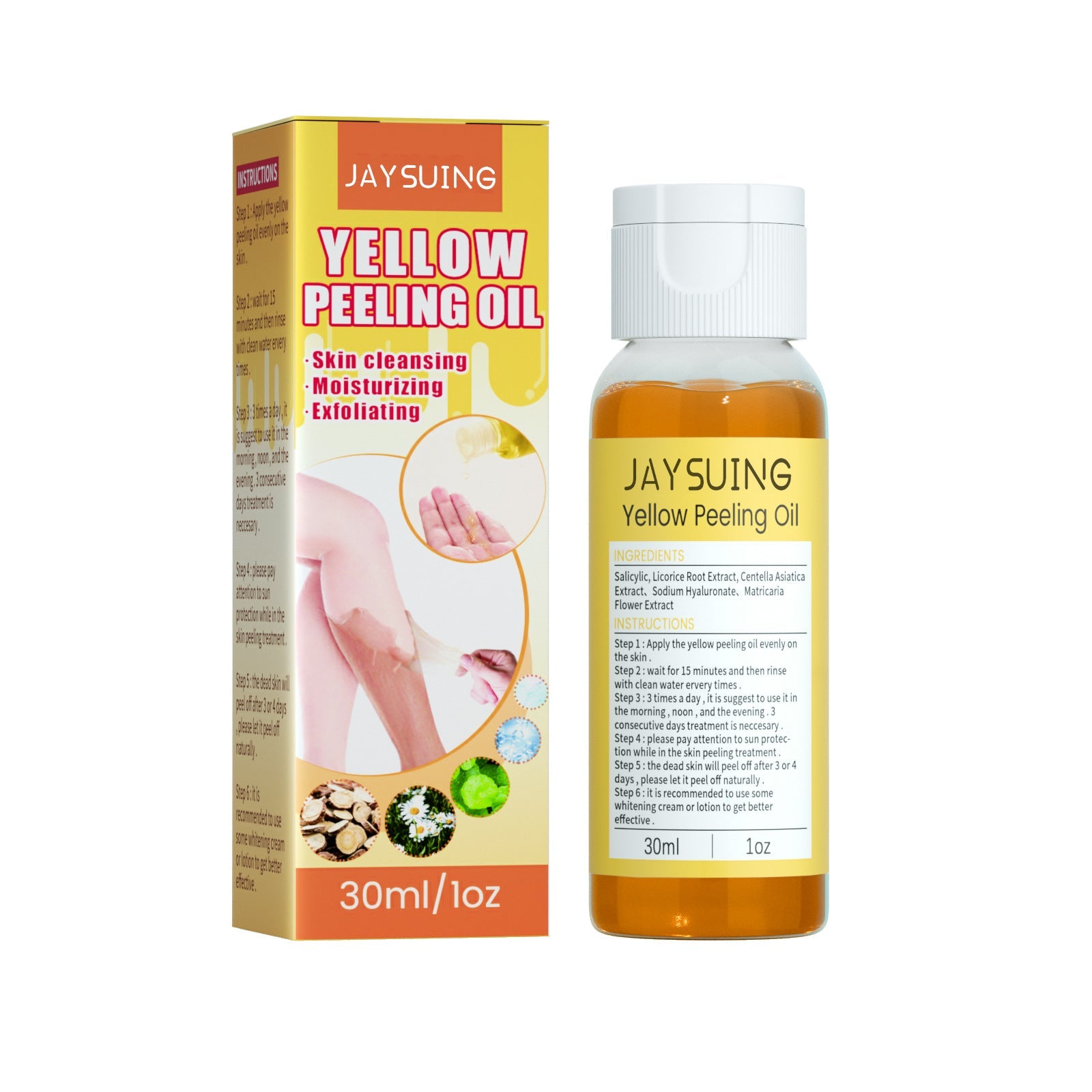 Exfoliating and Whitening Body Care Kit for Yellow Skin Moisturizing 30ml - Teleplus whitening body care yellow skin