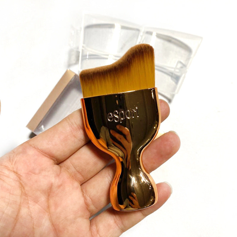 Explosive Golden Espori Foundation Brush for Flawless Makeup Application - Glamour explosive golden espori foundation