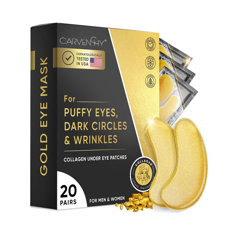 Eye Bag Removal Wrinkle Lifting And Tightening 24K Gold Eye Mask Patch - Gold Eye Patches for Bag-Free Bliss