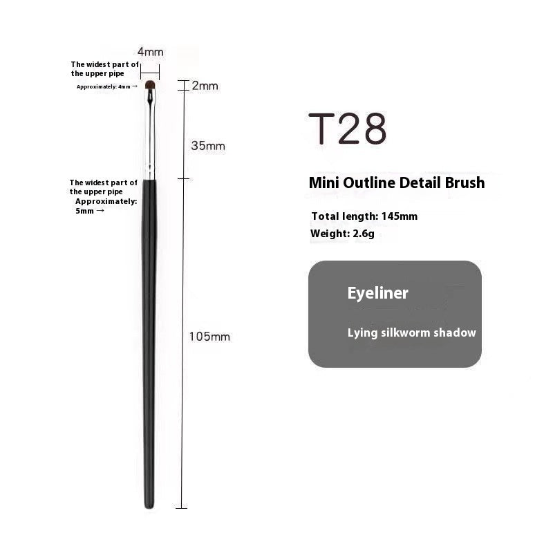 Eye Makeup Fine Brush Set with Hair Eyeliner and Shadow Applicators - Teleplus hair eyeliner brush eye shadow makeup