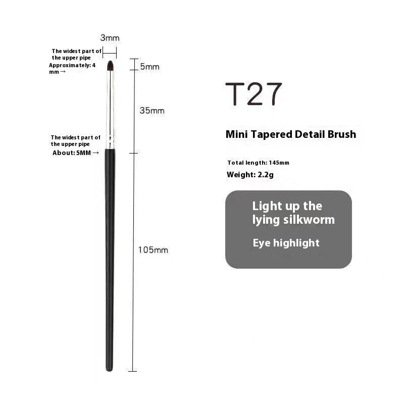 Eye Makeup Fine Brush Set with Hair Eyeliner and Shadow Applicators - Teleplus hair eyeliner brush eye shadow makeup