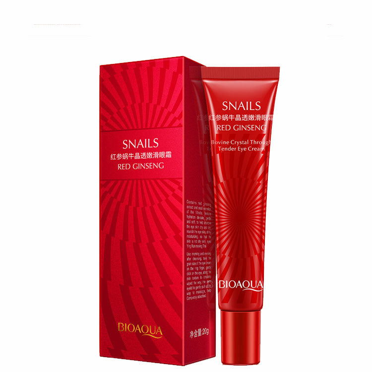 Red Ginseng Snail Crystal Clear Eye Cream for Nourished Skin in the United States - Bye Bags Hello Snail-Powered Magic