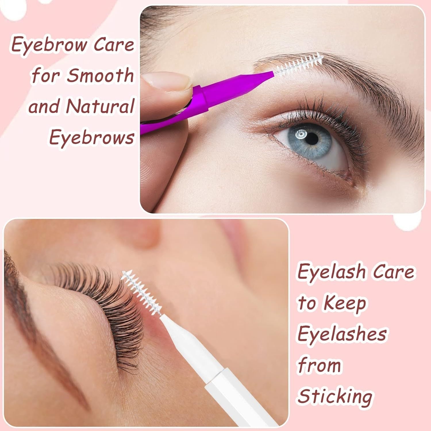 Eyebrow Brush with Precise Head and Eyelash Comb for Beginners - Teleplus teleplus eyebrow precise brush head eyelash