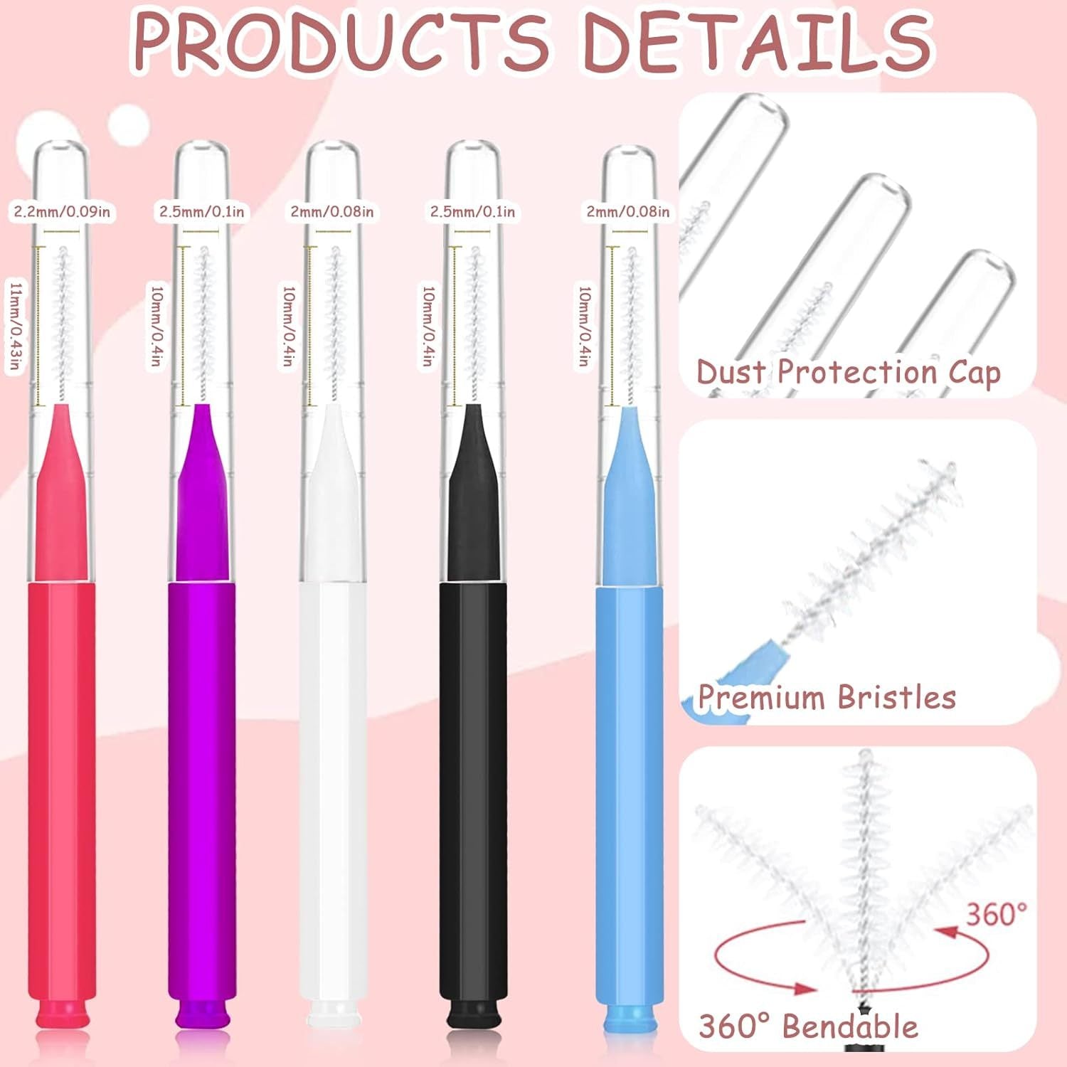 Eyebrow Brush with Precise Head and Eyelash Comb for Beginners - Teleplus teleplus eyebrow precise brush head eyelash