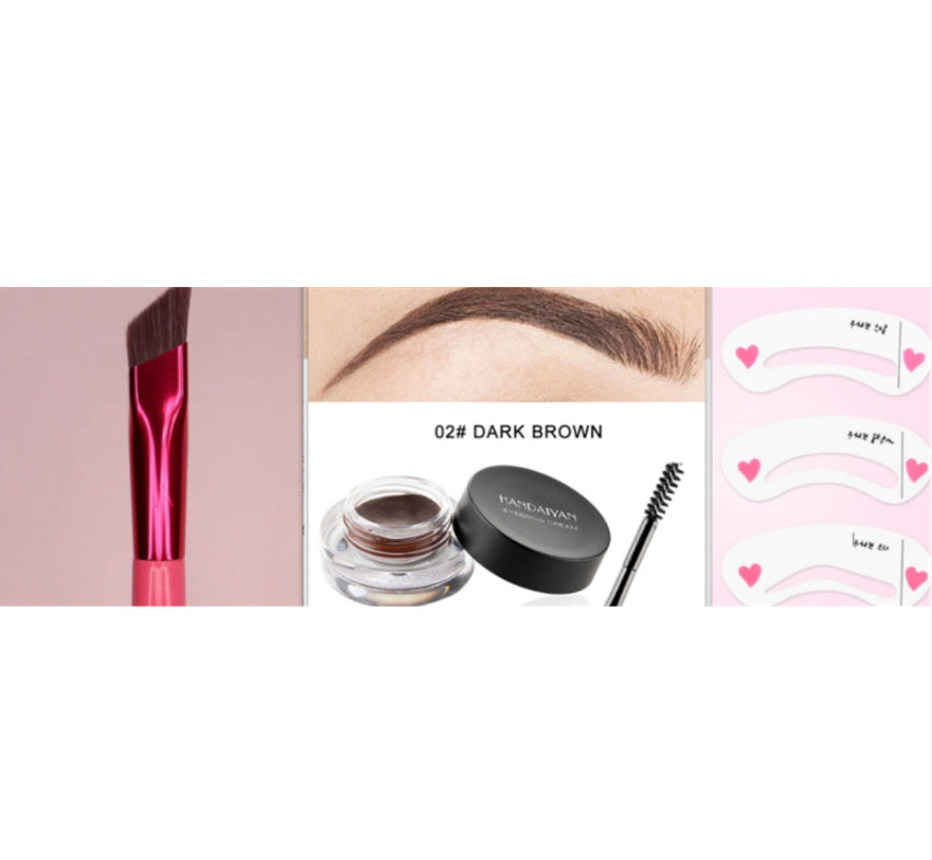 Eyebrow Dyeing Cream with Brush for Fade Vignetting Color and - Teleplus fade vignetting color eyebrow dyeing cream