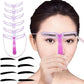 Eyebrow Shape Stencil Aid Set for Perfect Design in Pink Packaging - eyebrow shape stencil aid