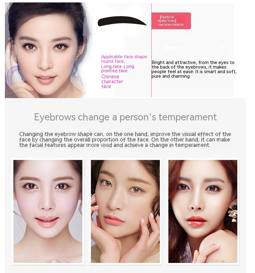 Eyebrow Shape Stencil Aid Set for Perfect Design in Pink Packaging - eyebrow shape stencil aid