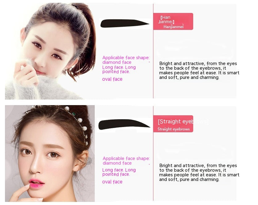 Eyebrow Shape Stencil Aid Set for Perfect Design in Pink Packaging - eyebrow shape stencil aid