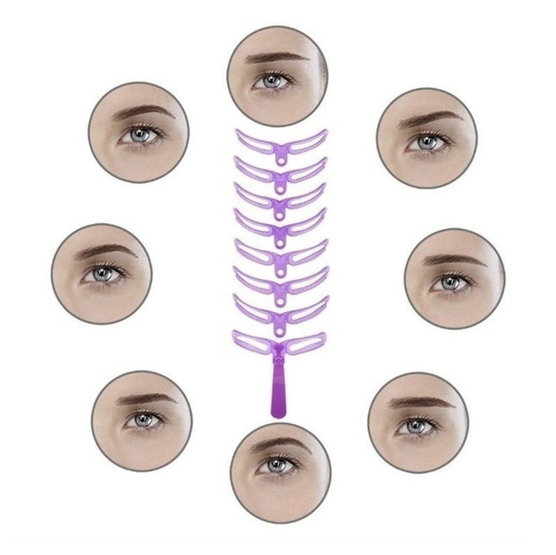 Eyebrow Shape Stencil Aid Set for Perfect Design in Pink Packaging - eyebrow shape stencil aid