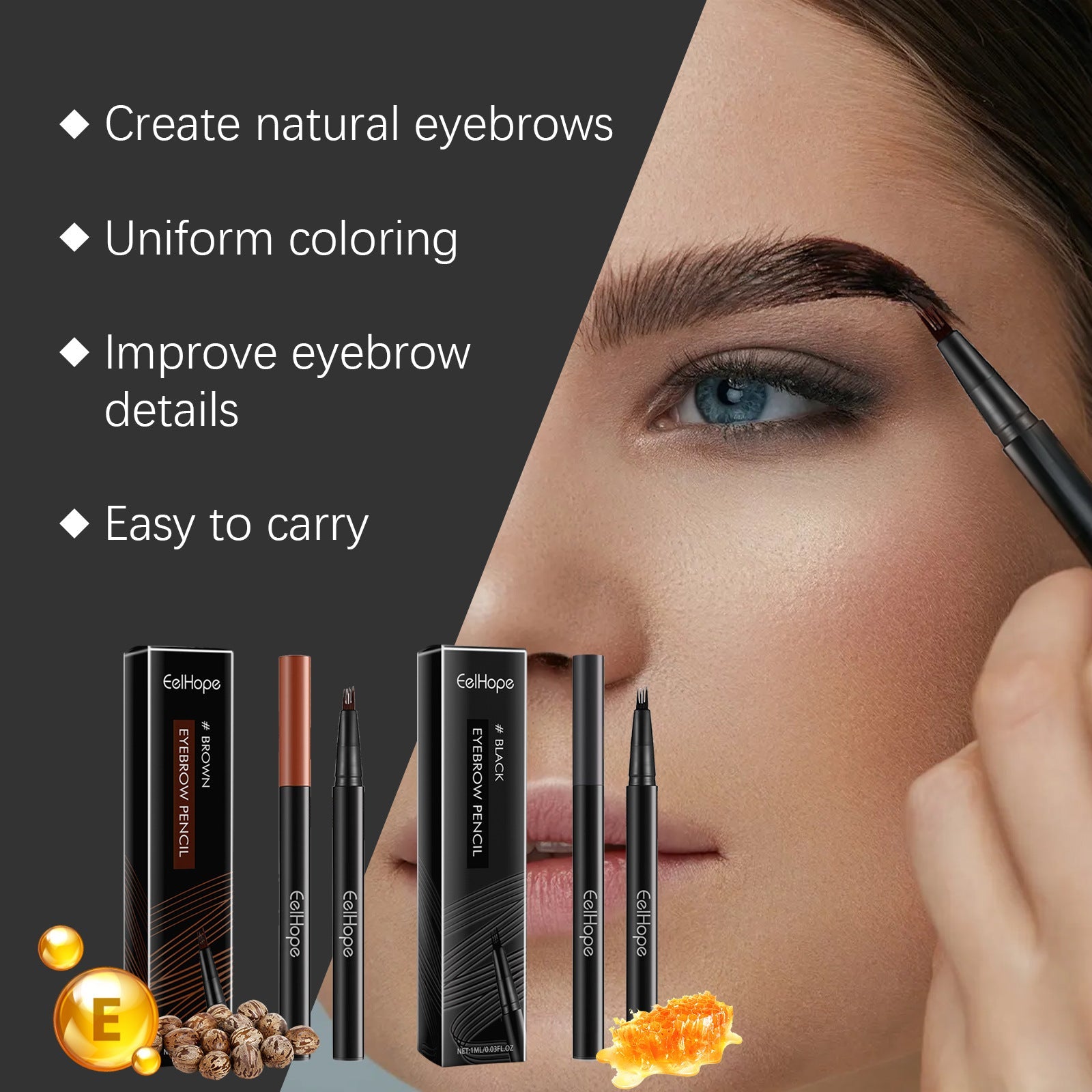 Eyebrow Shaping Gel with Beeswax and Vitamin E 1ml for Precise Brows - Teleplus teleplus eyebrow shaping gel vitamin e