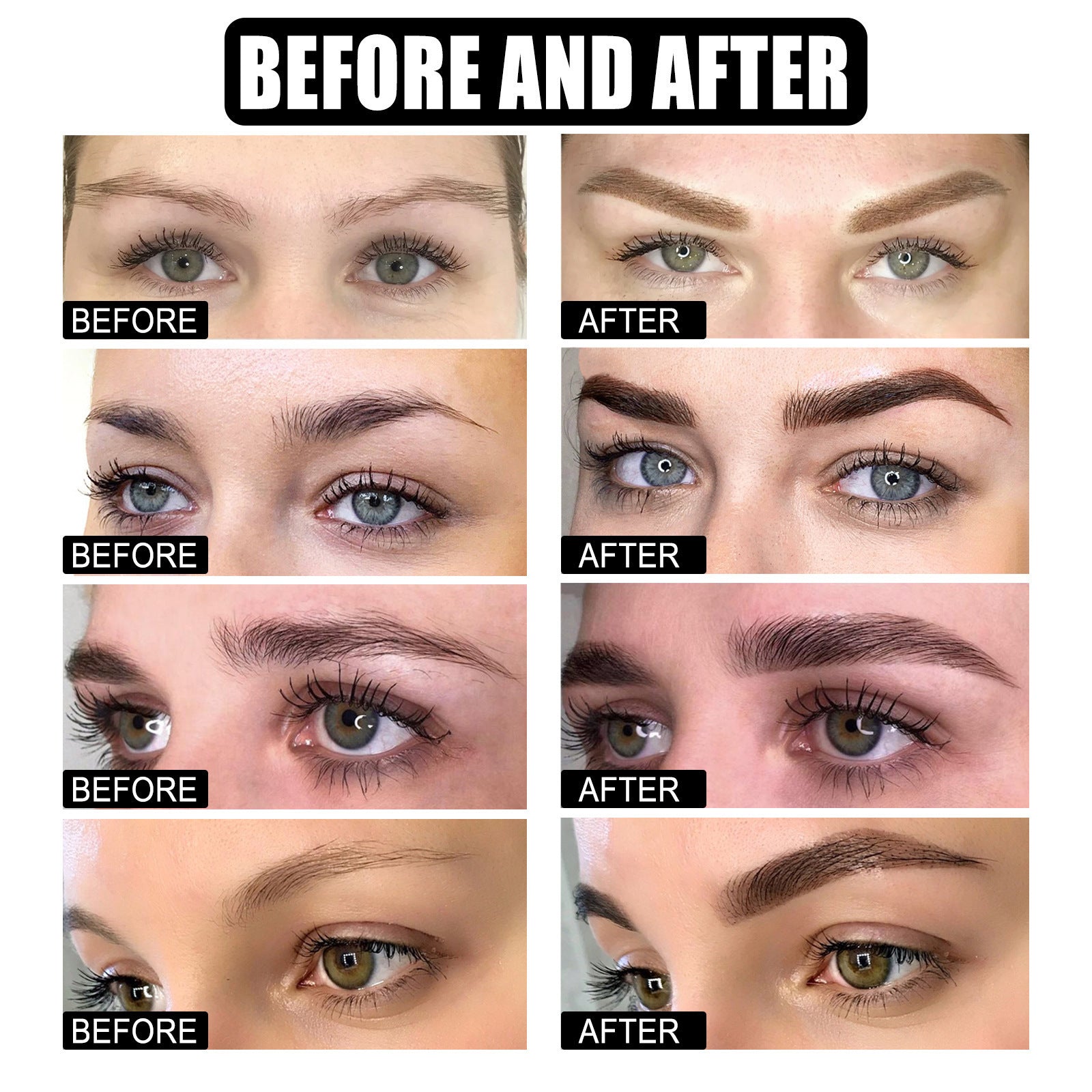 Eyebrow Styling Cream with 50g Brush for Hair and Shaping - eyebrow hair styling shaping colorless cream