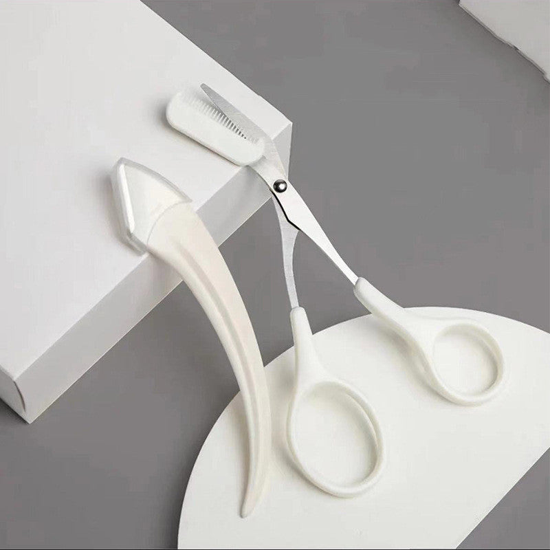 Eyebrow Trimming Knife with Comb Curved Moon for Precise Small Beauty Supplies - Trim Your Brows the eyebrow trimming