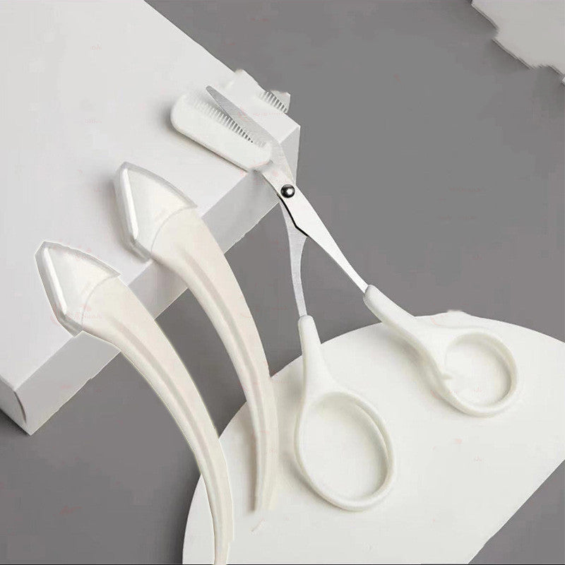 Eyebrow Trimming Knife with Comb Curved Moon for Precise Small Beauty Supplies - Trim Your Brows the eyebrow trimming