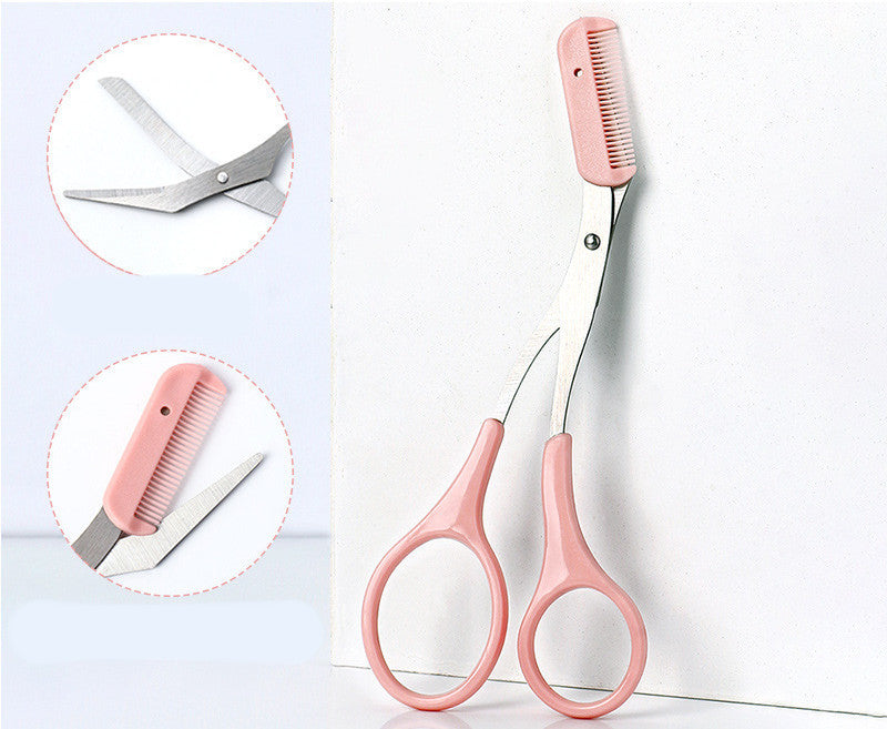 Eyebrow Trimming Knife with Comb Curved Moon for Precise Small Beauty Supplies - Trim Your Brows the eyebrow trimming