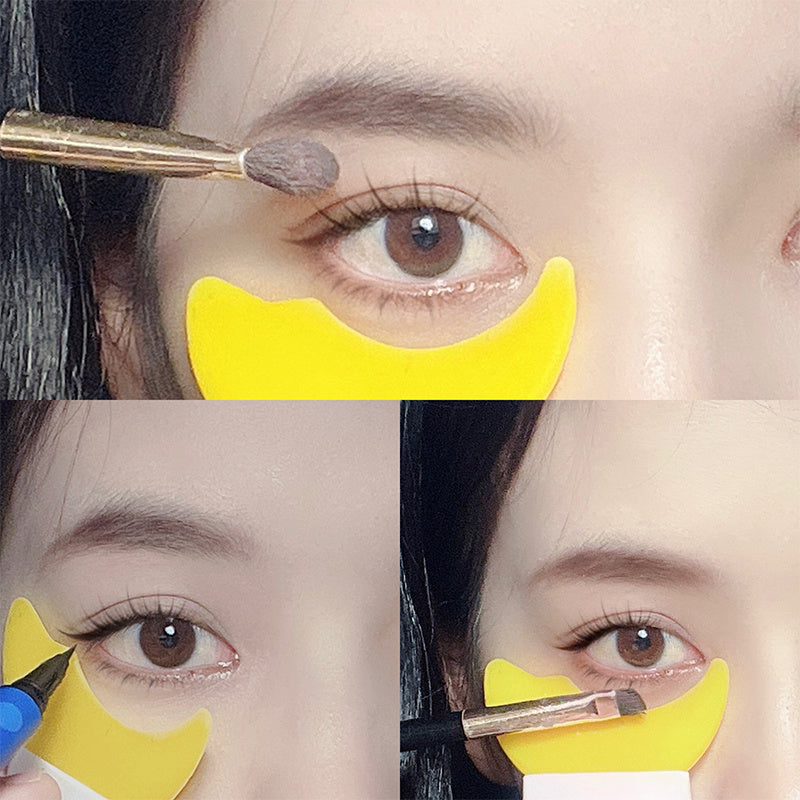 Colorful Eyelash and Eyeliner Stencil Set with Mascara Comb for Beginners - Makeup Newbies Fun Guide eyelash eyeliner