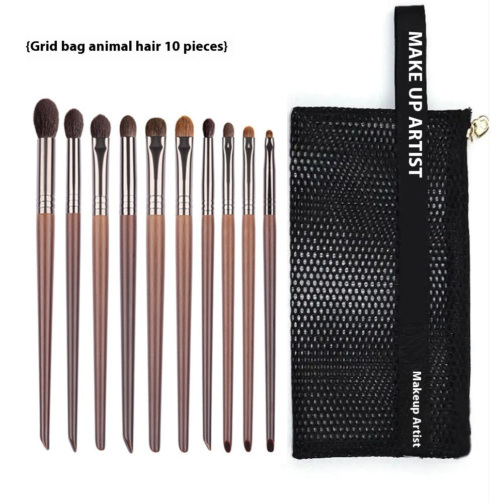 Eyeshadow Brush Set with Fine Guangfeng Wool and Mesh Storage Bags - eyeshadow brush set fine guangfeng wool super