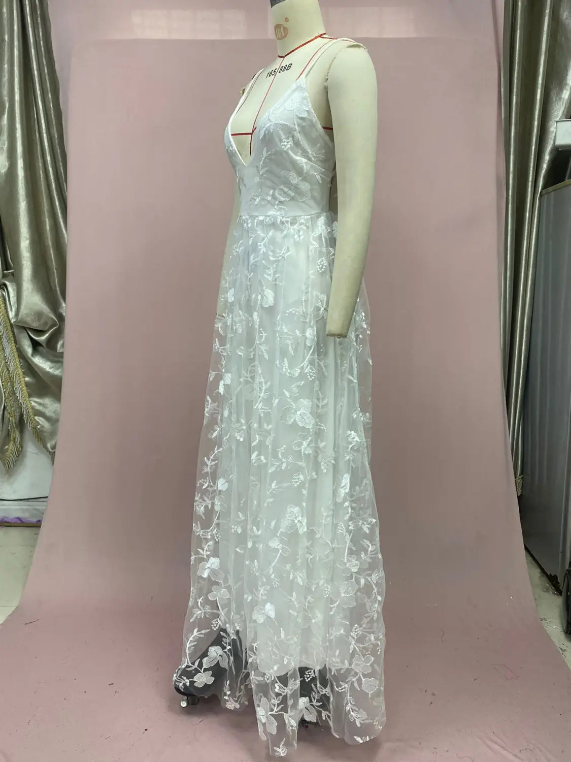 White Princess Skirt Dress Modern Bridal Backless Lace Sleeveless Midi