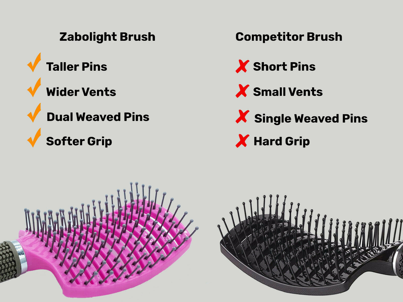 Hair Scalp Massage Brush Anti Static Curved Vented Styling Detangling Brushes Hair Scalp Massage Comb Hairbrush Bristle