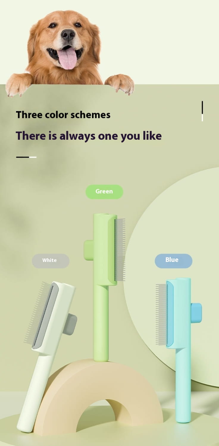 Lemmikloomakamm tiheda käiguga ja lühikeste hammastega koerte kasside peibutamiseks