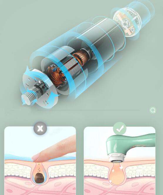 Wireless Induction Charging Ultrasonic Facial Cleansing Brush