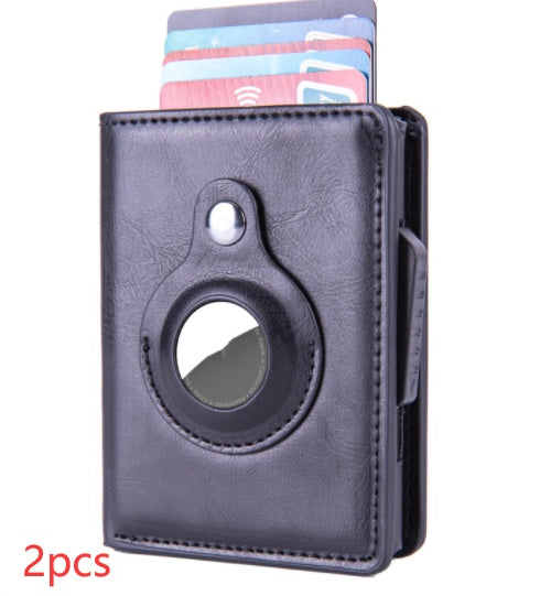 Automatic Card Wallet Card Case Card Holder Anti-lost - Lose Cards No More with Crazy Horse Card Holder