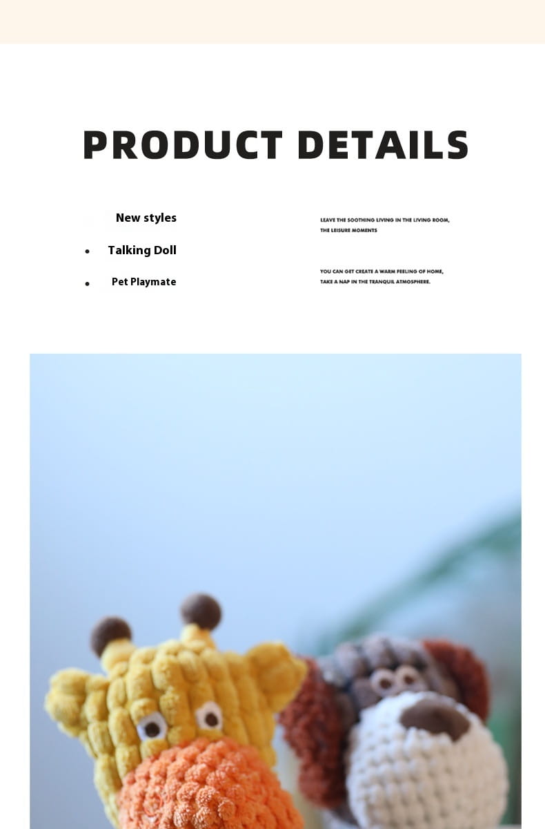 Giocattoli per cani con tessuto molare sound interattivo masticare per animali domestici