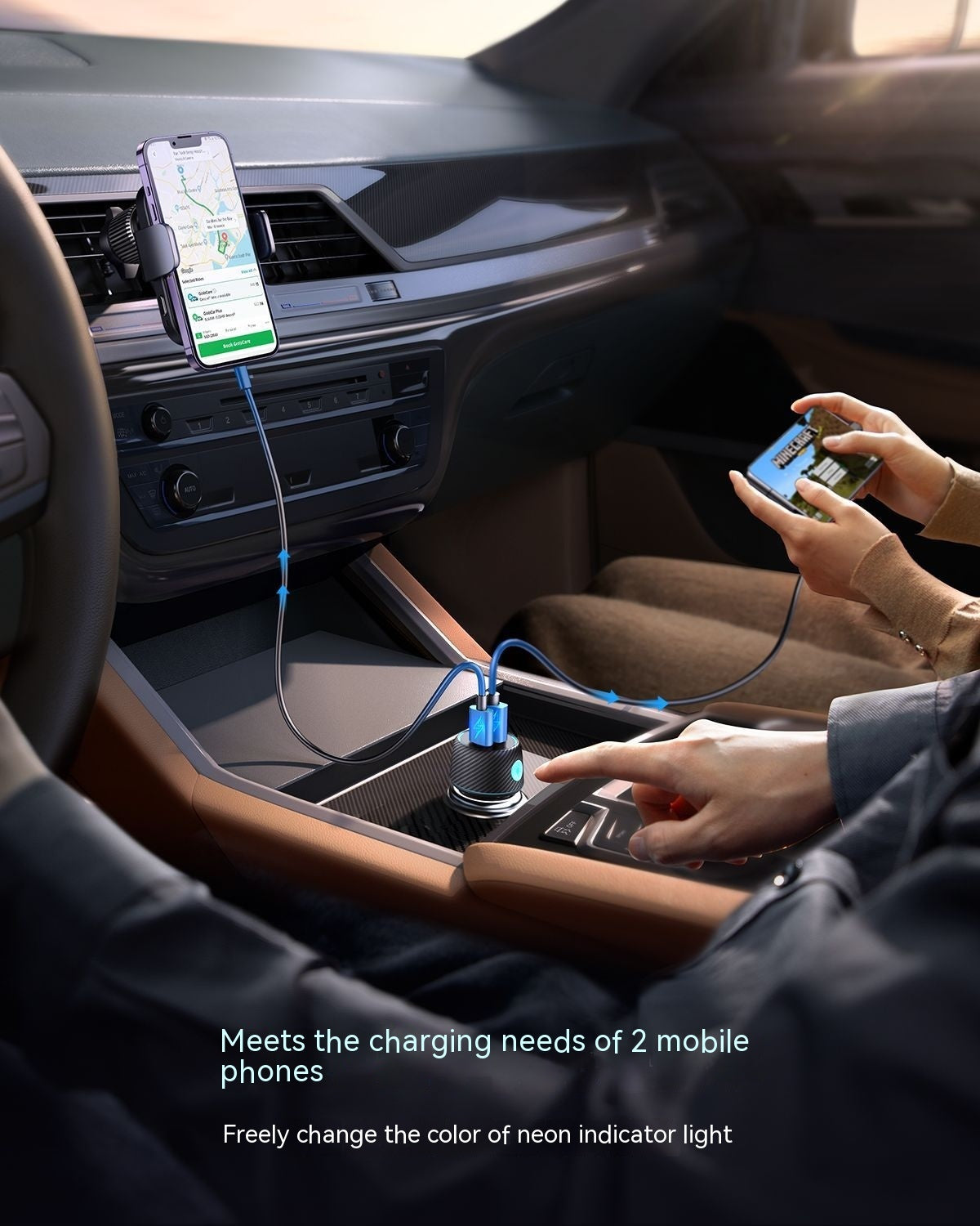 60W High Power Dual Port Button Car Charger - Juice Up with Our 60W Button Car Charger Hero