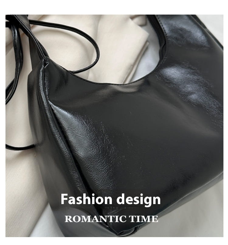 Mittlere PU -Umhängetasche mit Telefontasche schwarzes braunes weißes Gold Silber