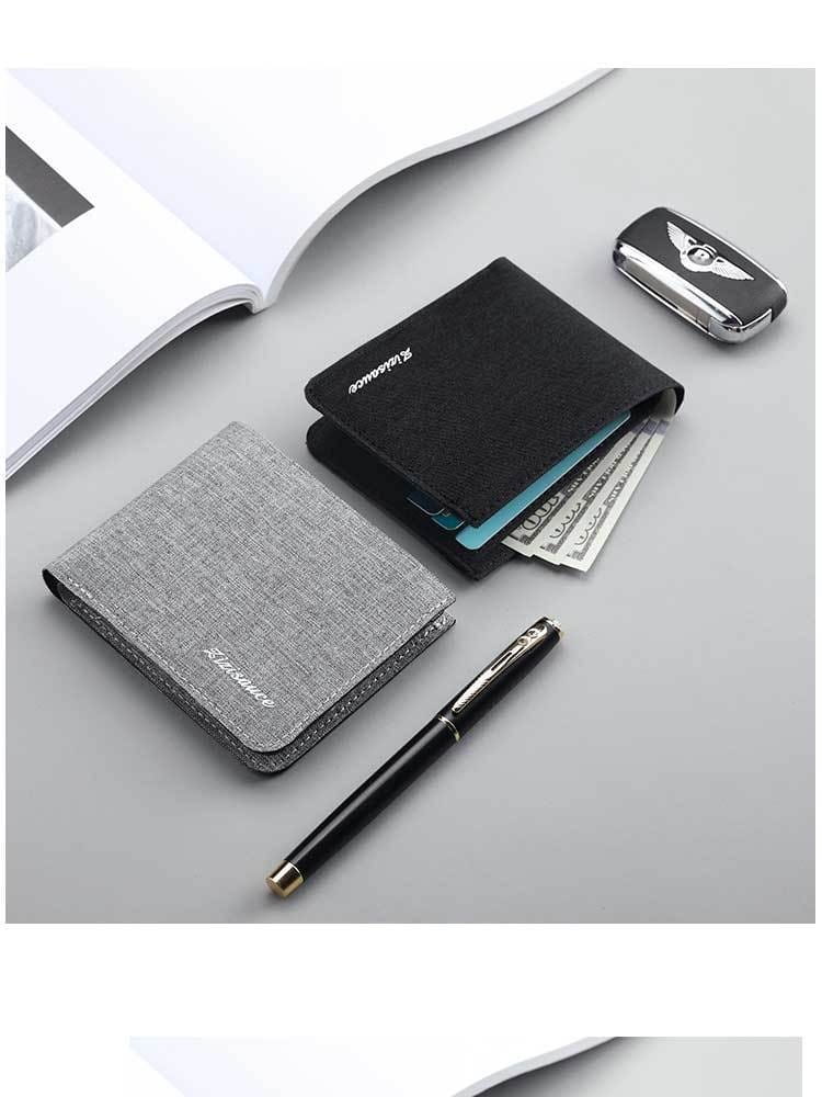 Portefeuille en toile minimaliste urbain avec matériau anti-coupe et plusieurs couleurs