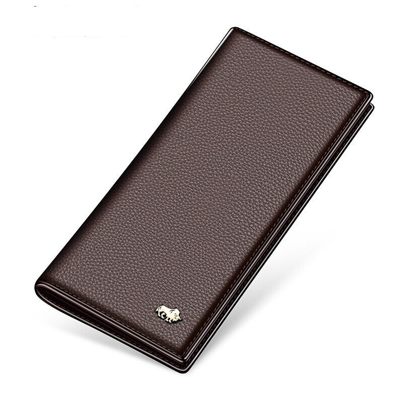 Men’s Long Leather Korean Youth Wallet Ultra-thin - Ultra-Thin Wallet for Men So Slim It Disappears