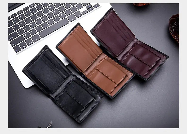 Portefeuille de violon en cuir authentique pour le support de carte de blocage RFID Slim RFID Cow Slim