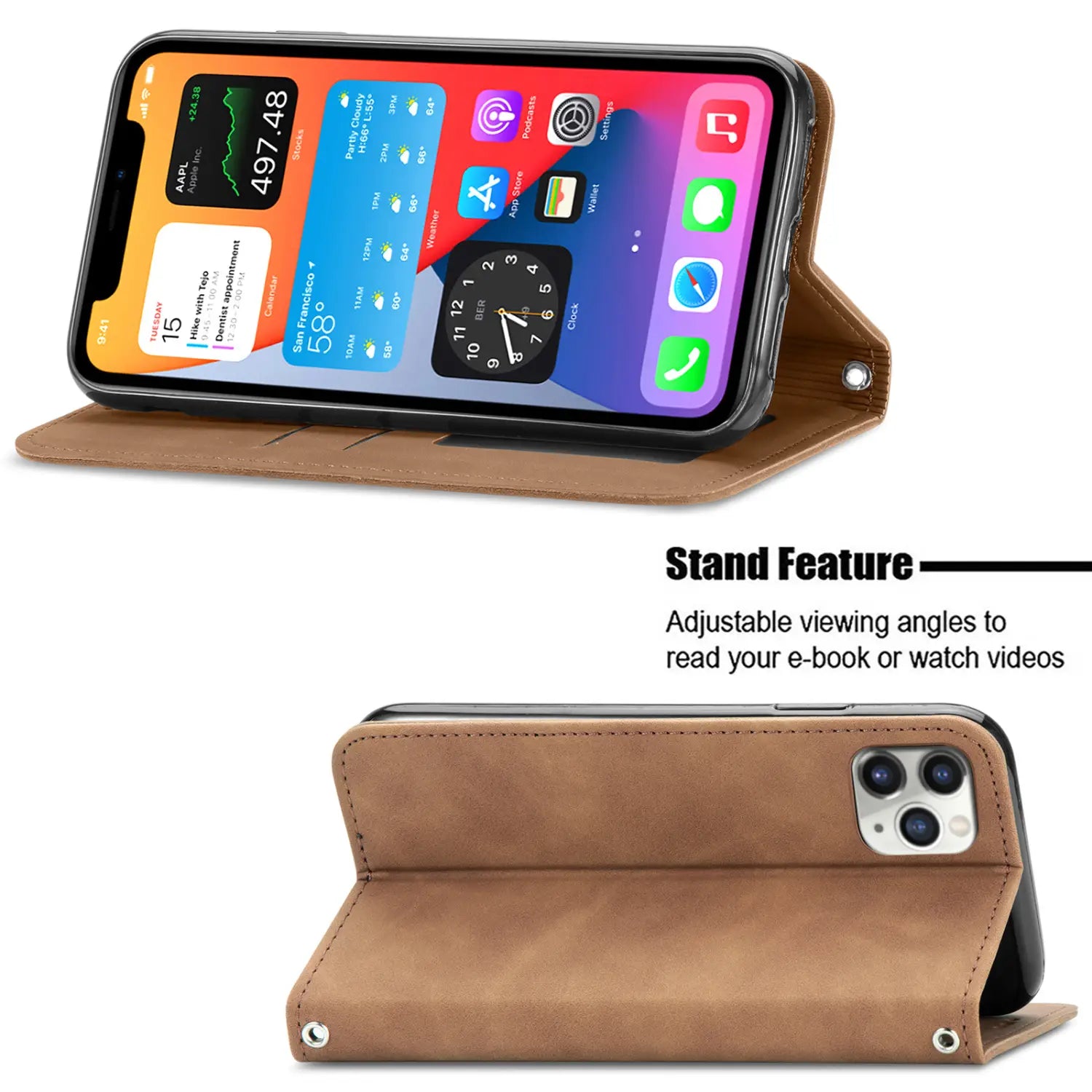 Magnetic Protective Cover for Apple Phones with Skin Feeling Solid and Anti-Wear