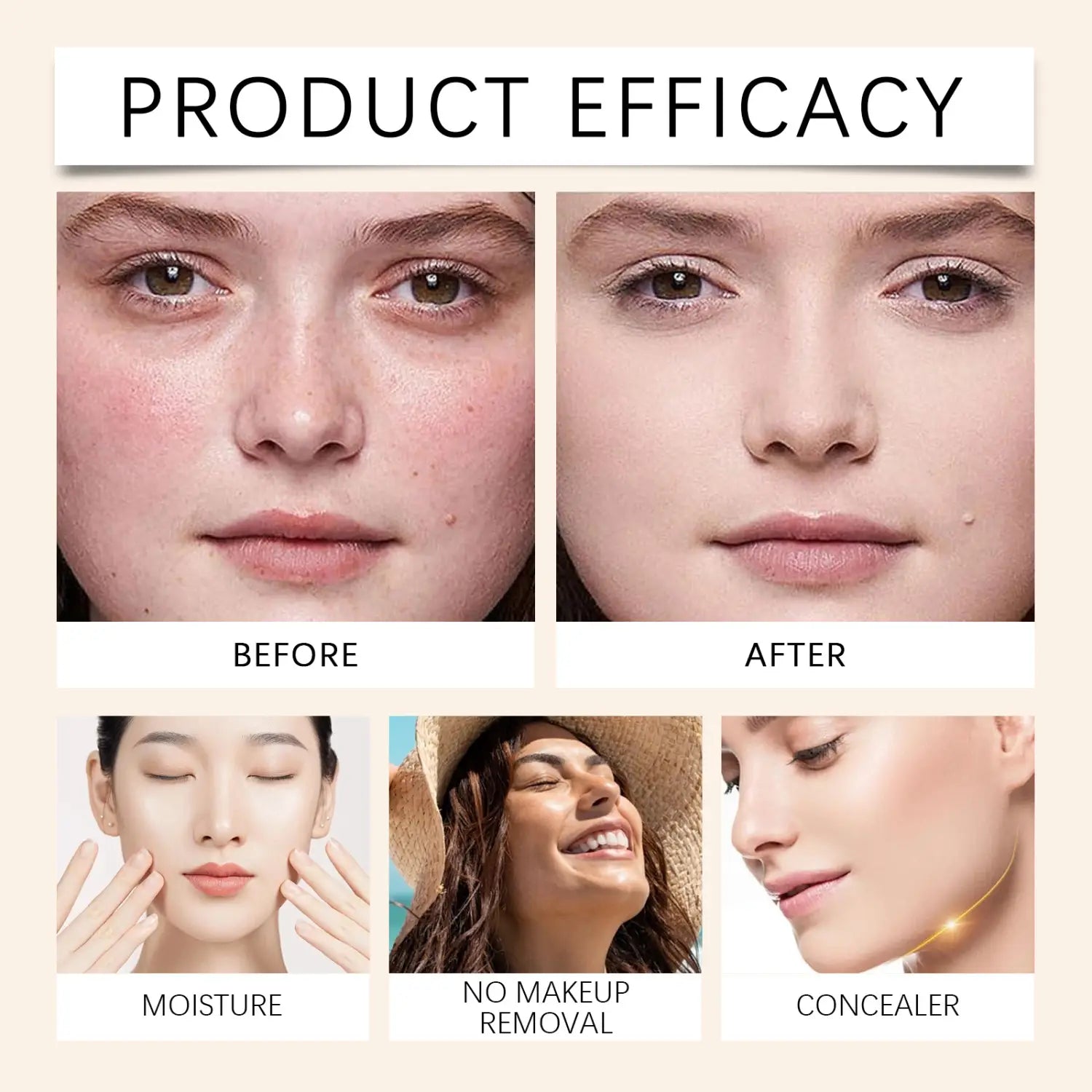 Concealer Moisturizing Lightweight Natural Brightening Foundation 30ml