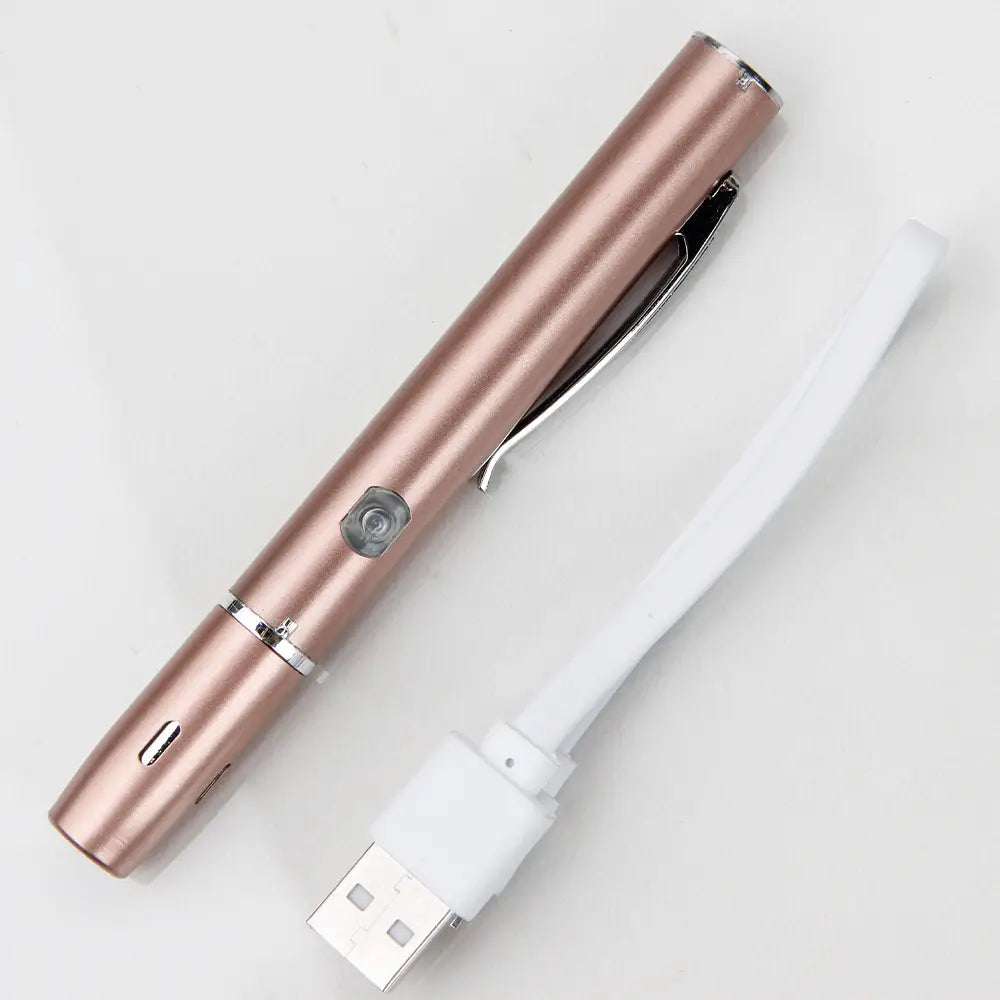 Medical Flashlight USB with Check Pupil Pen and LED Light Source