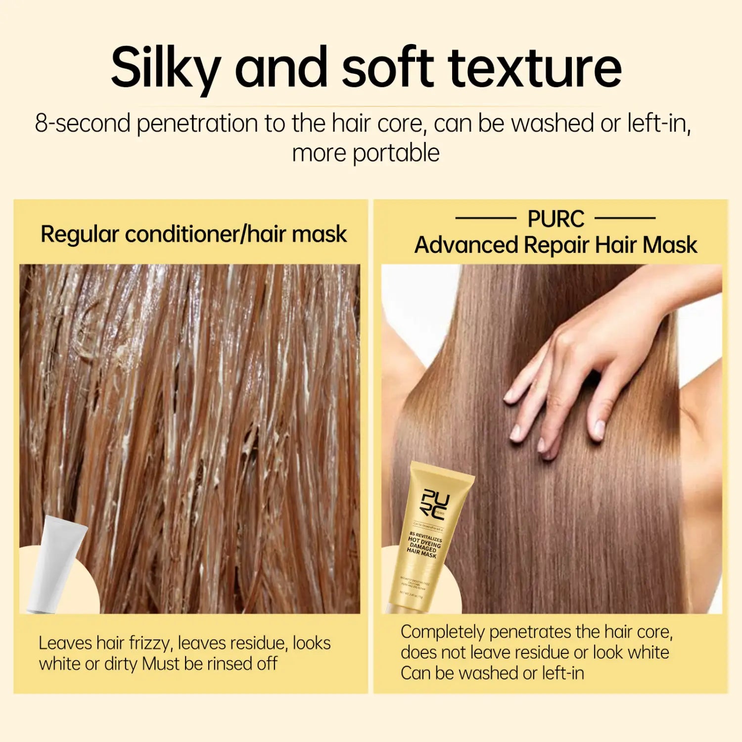 Coke Hair Restoration Soft Repair Non-steamed Wash-free Fluffy Mask