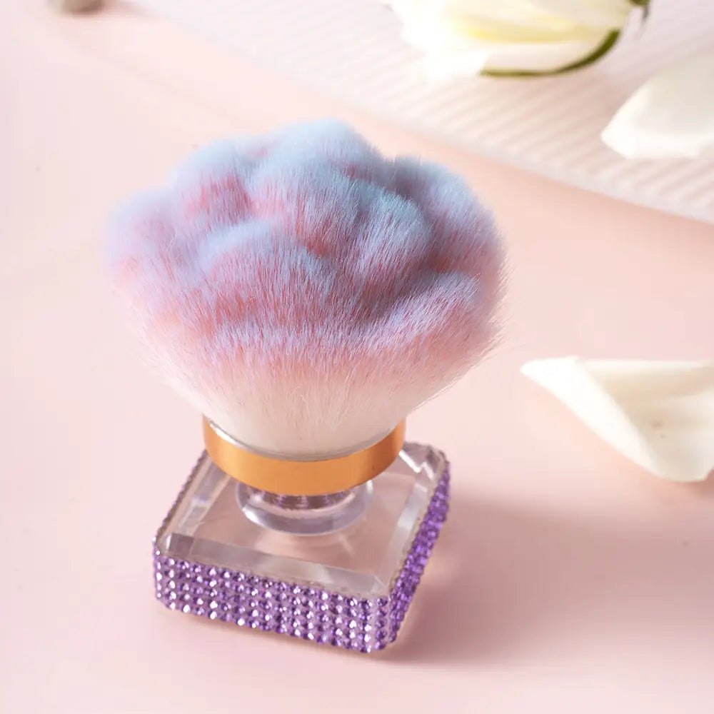 Peria de machiaj de strasuri colorat de cristal de lux Instrument cosmetic