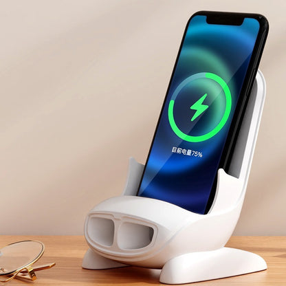 15W Desktop Vertical Wireless Fast Charging Charger - Charge Happy with A88 Simple White’s Wireless Humor