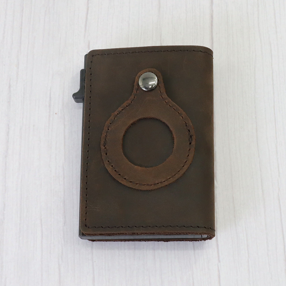 Leather Card Case Automatic Card Wallet Anti Lost - Never Lose Your Leather Card Case Again Seriously