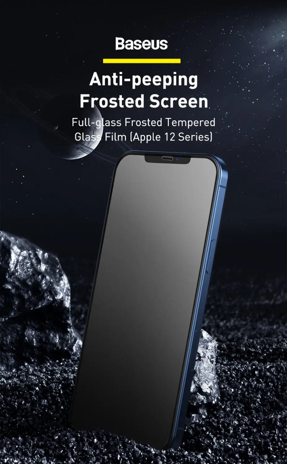 0.25mm Full Glass Frosted Tempered Film For IP 12 Mini 5.4 Inch