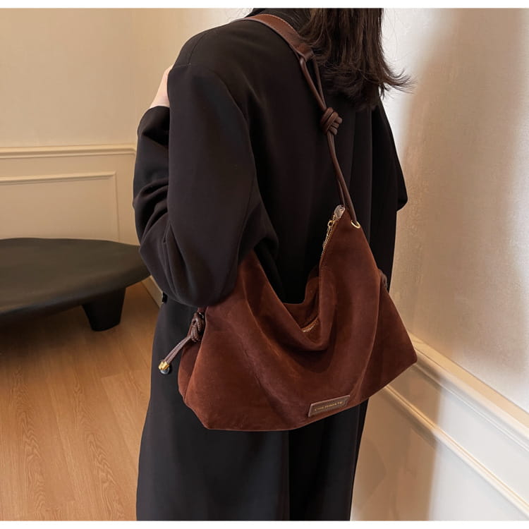 Retro Frosted Leather Maillard Crossbody Bag with Leopard Print and Varied Colors