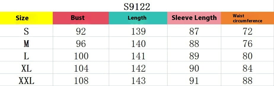 Gonna Trueran in tessuto di colore solido in più colori con opzione a manica lunga