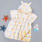 Children’s Bath Towel Cape With Cap Pure Cotton Gauze