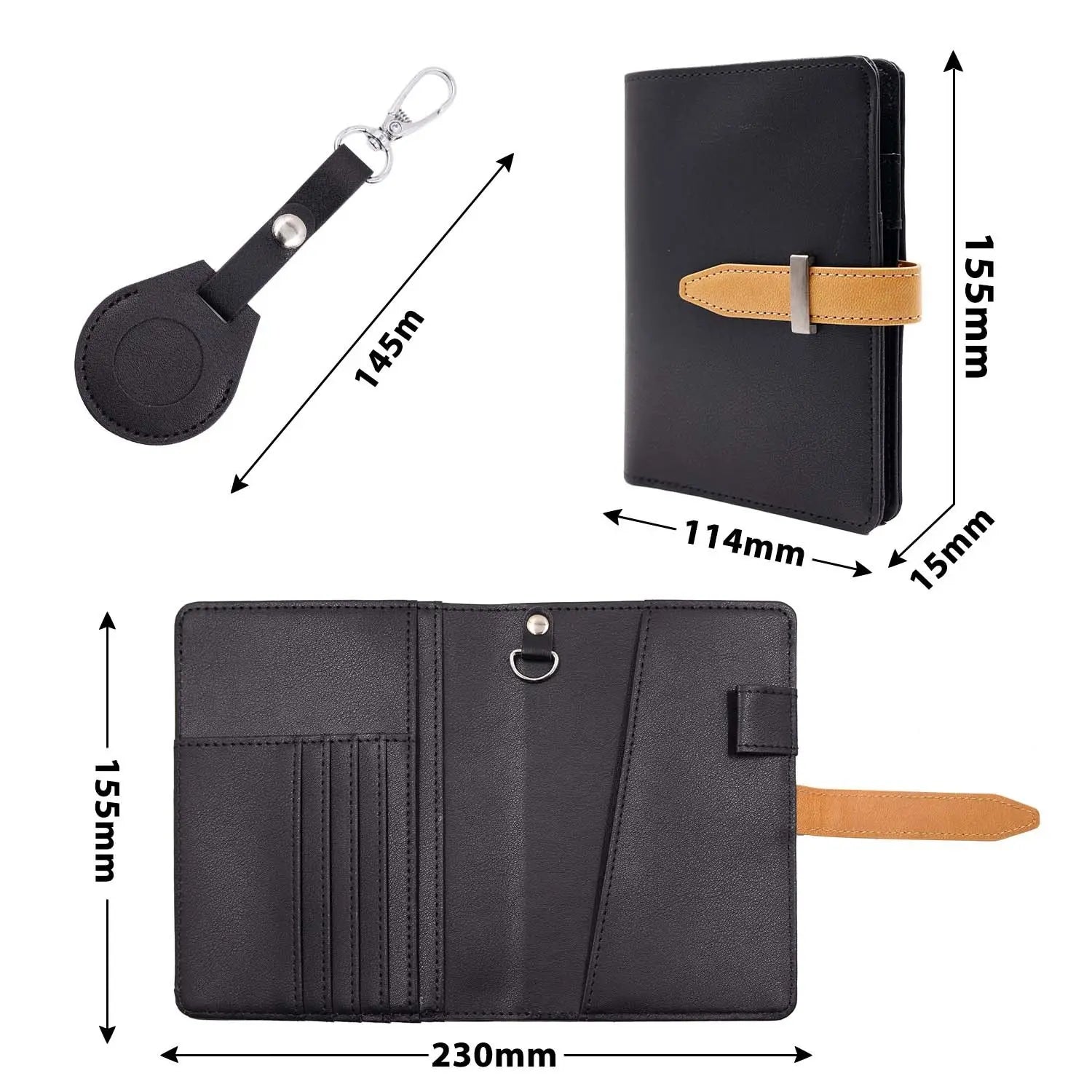 Portefeuille en cuir mince étanche pour les hommes et les femmes Bifold RFID Blocage