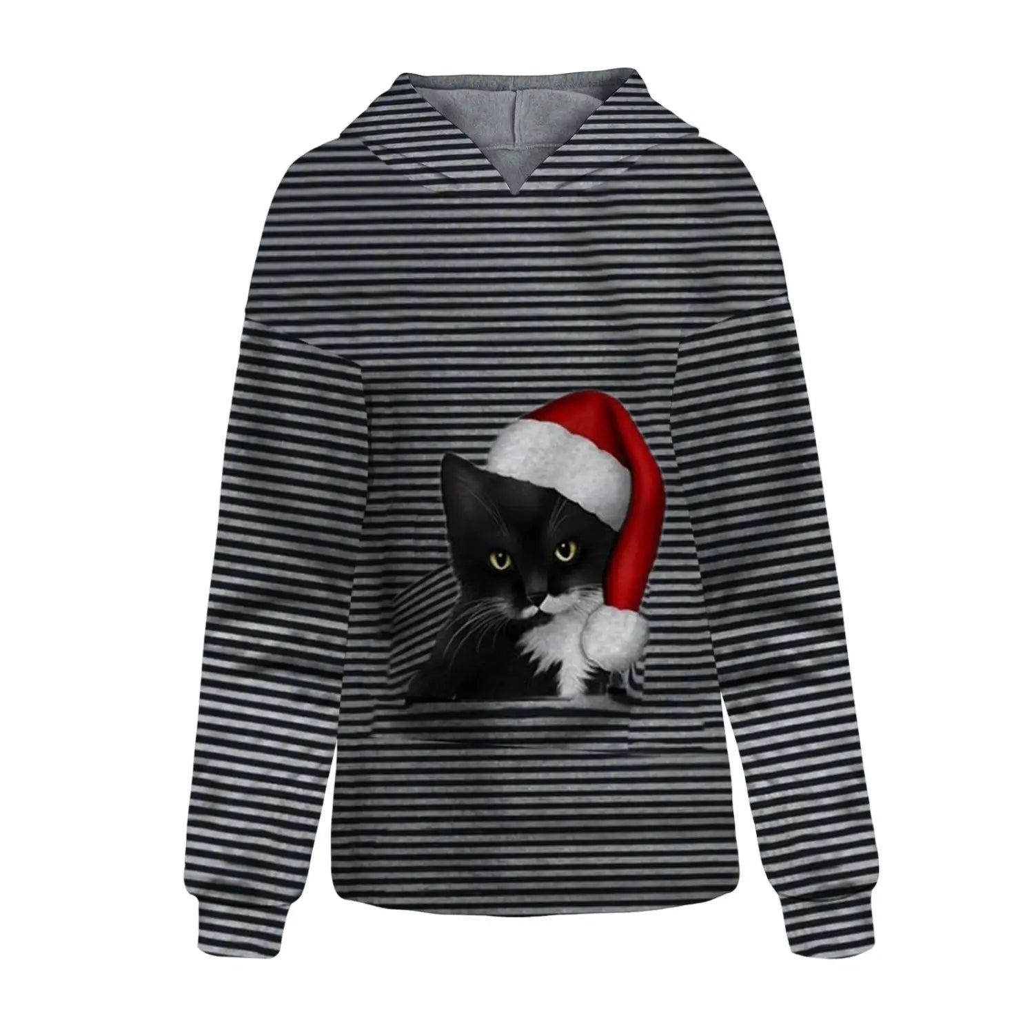 Long Sleeve Pullover Polyester Blend Top Women’s Pink Red Black Gray S-3XL