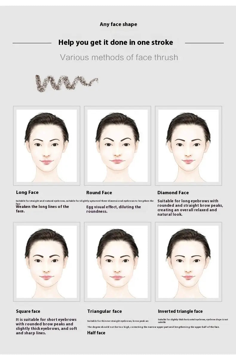 Multivooriline kulmupliiats, mis on komplekt looduslike ja täpsete kulmude jaoks
