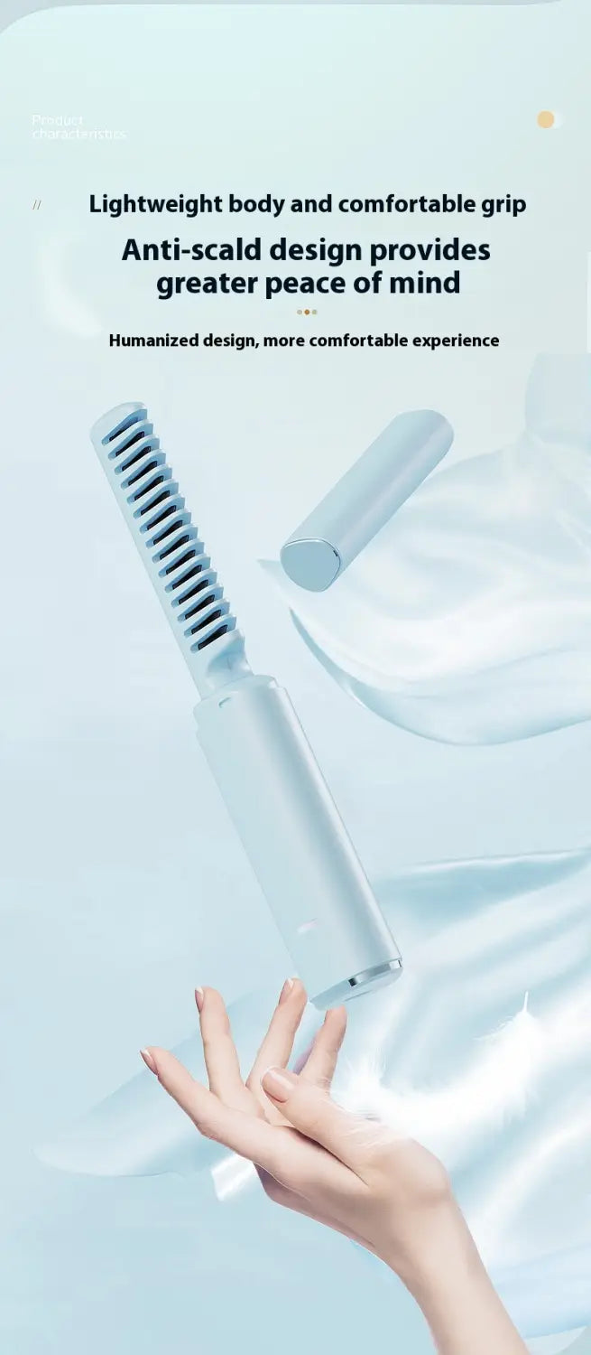 Wireless Hair Straighteners Small USB Rechargeable Titanium Coating