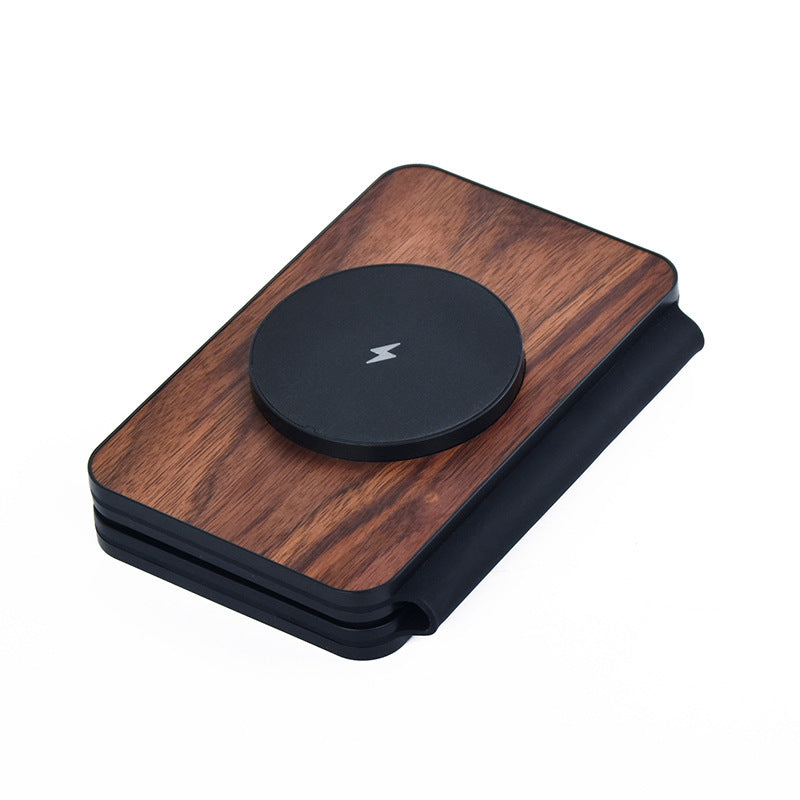 Three-in-one Walnut Magnetic Wireless Charger Portable Foldable Wireless Charger - Watt’s Up with This Three-in-One