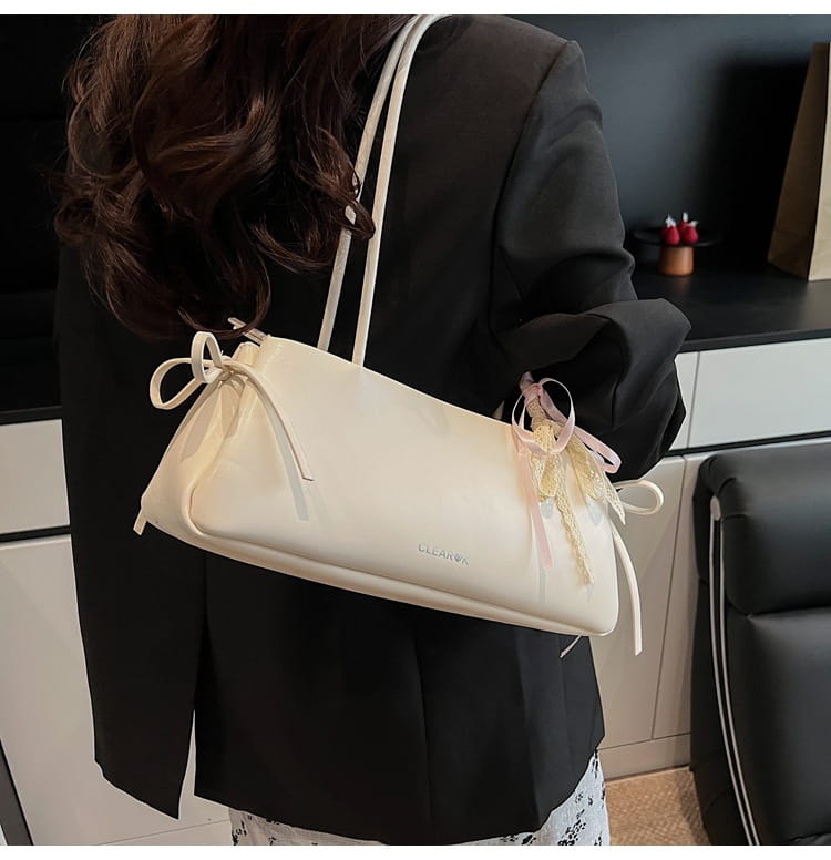 Pungă de pernă din poliester PU moale cu curea de umăr dublu negru roz gri alb alb